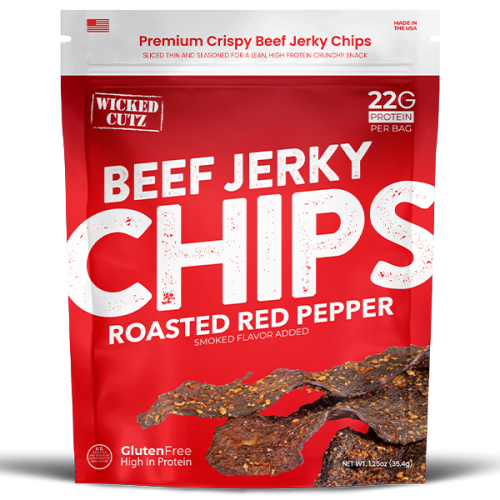 Roasted Red Pepper Beef Jerky Chips